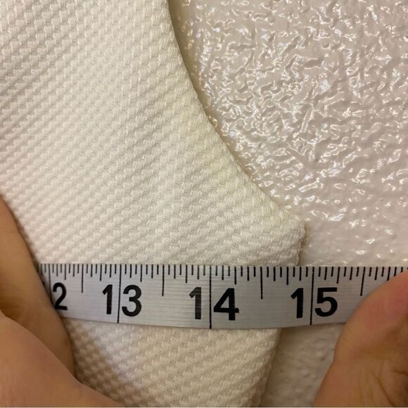 Lulus Living For Love White open Back Skater bridal shower Textured dress y2k XS - Picture 5 of 12